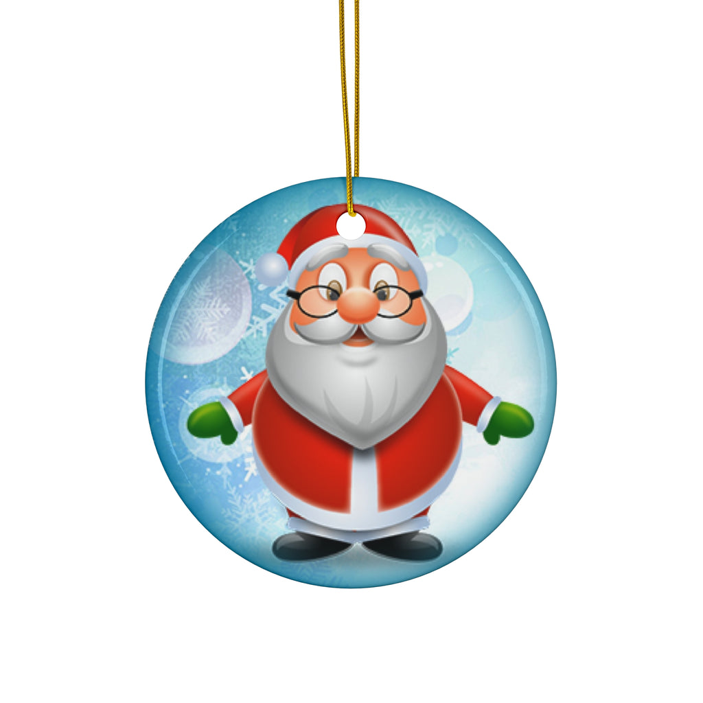 Santa Ceramic Disc Ornament             Item #9262275