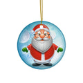 Santa Ceramic Disc Ornament             Item #9262275