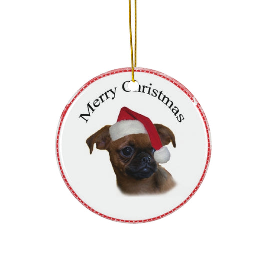 Ceramic Ornament - Merry Christmas Dog     Item #6410622