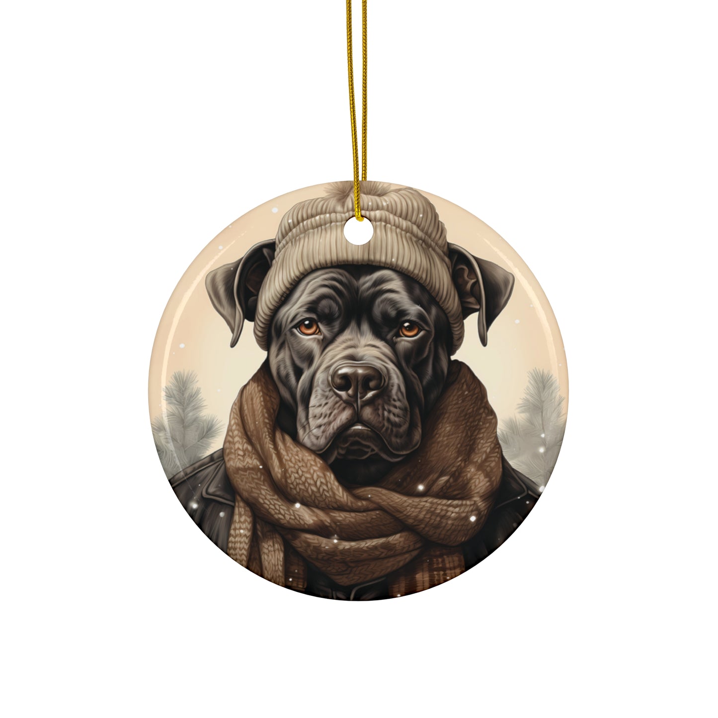 Dog Ceramic Disc Ornament             Item #5962116