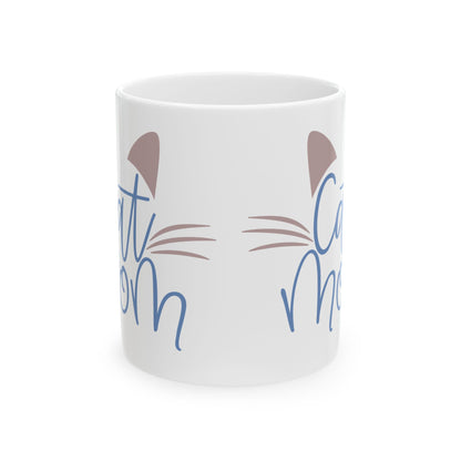 Coffee Lover Ceramic Mug – Cat Mom Design, 11oz    Item #166768