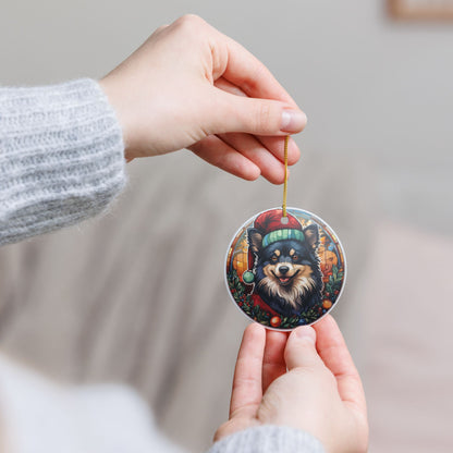 Schipperke Dog Christmas Ceramic Ornament Item #520494