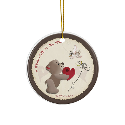 A Friend Loves Ceramic Disc Ornament        Item #7437694