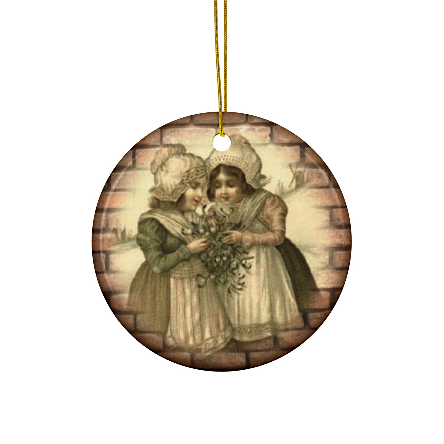 Christmas Kids Ceramic Disc Ornament           Item #8379338