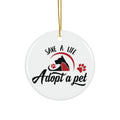 Save A Life Adopt A Pet Ceramic Disc Ornament          Item #206436 - Buckshot's Bargain Barn