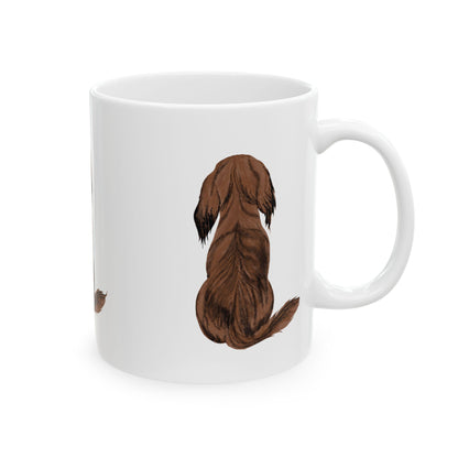 Dog Silhouette Mug – Back View Ceramic Coffee Cup 11oz    Item #452346