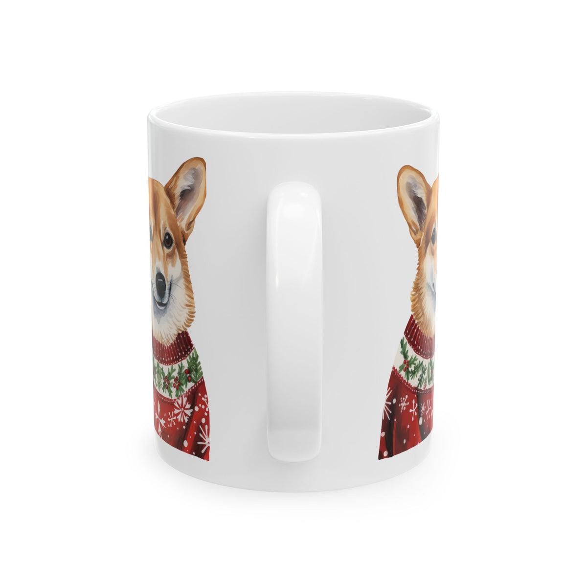 Corgi in Holiday Sweater Ceramic Mug 11oz   Item #323396