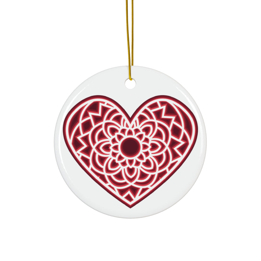 Heart Ceramic Disc Ornament    Item #4820269
