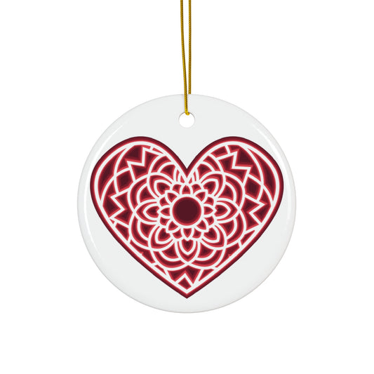 Heart Ceramic Disc Ornament    Item #4820269