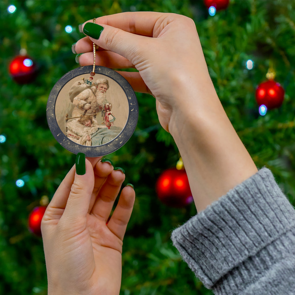 Santa Ceramic Ornament            Item #9508518