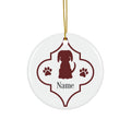 Personalized Dog Ceramic Disc Ornaments          Item #876034