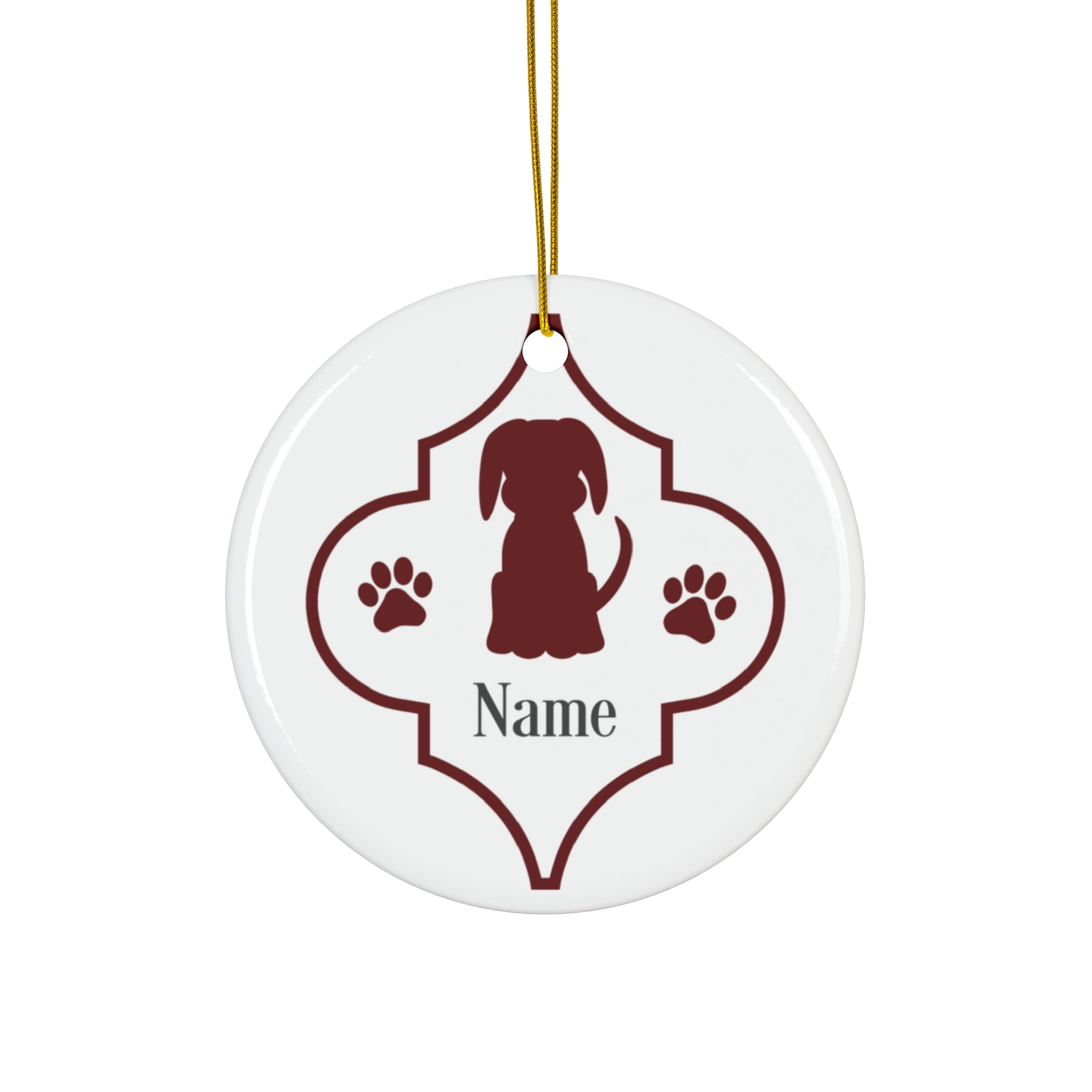 Personalized Dog Ceramic Disc Ornaments          Item #876034