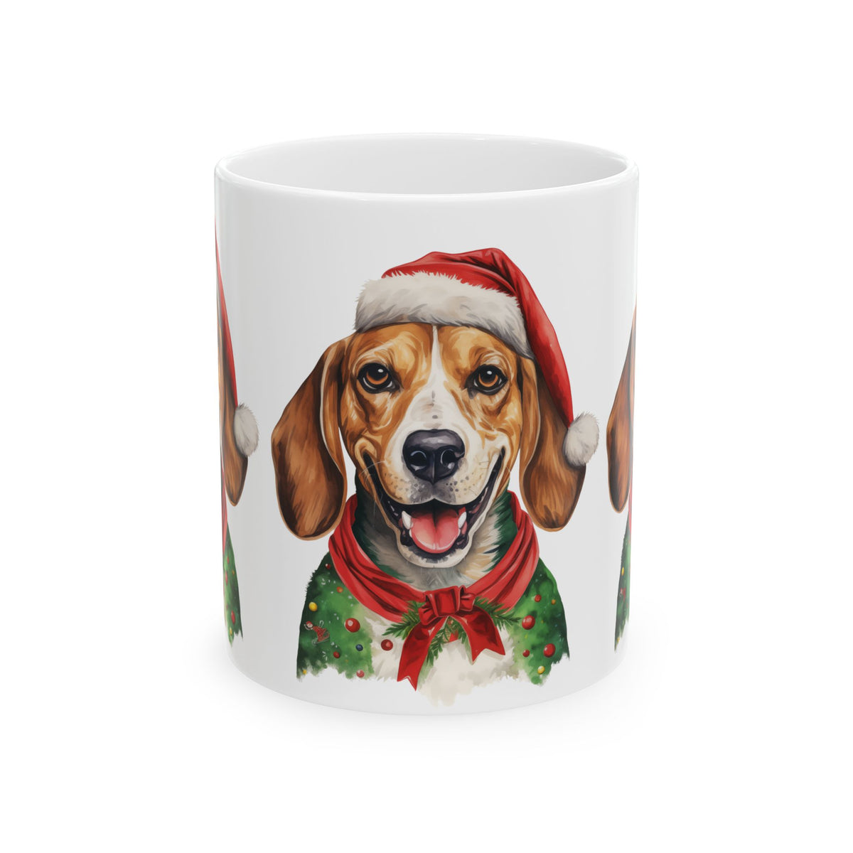 Christmas Beagle Mug – Festive Dog Coffee Cup 11oz   Item #544134
