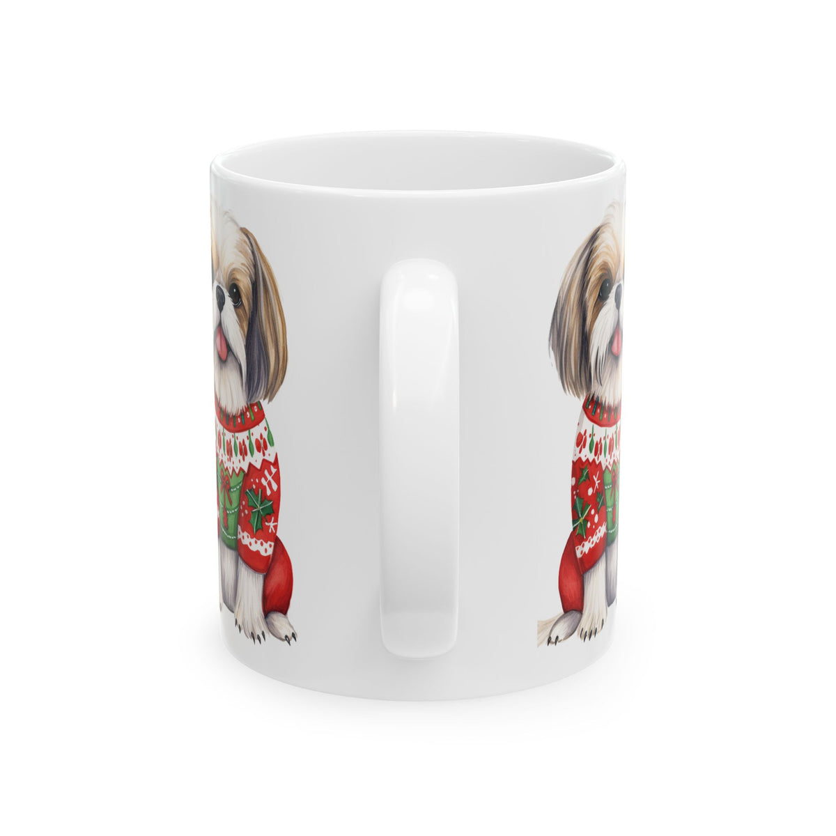 Shih Tzu Christmas Mug – Cute Dog in Holiday Sweater 11oz   Item #775462