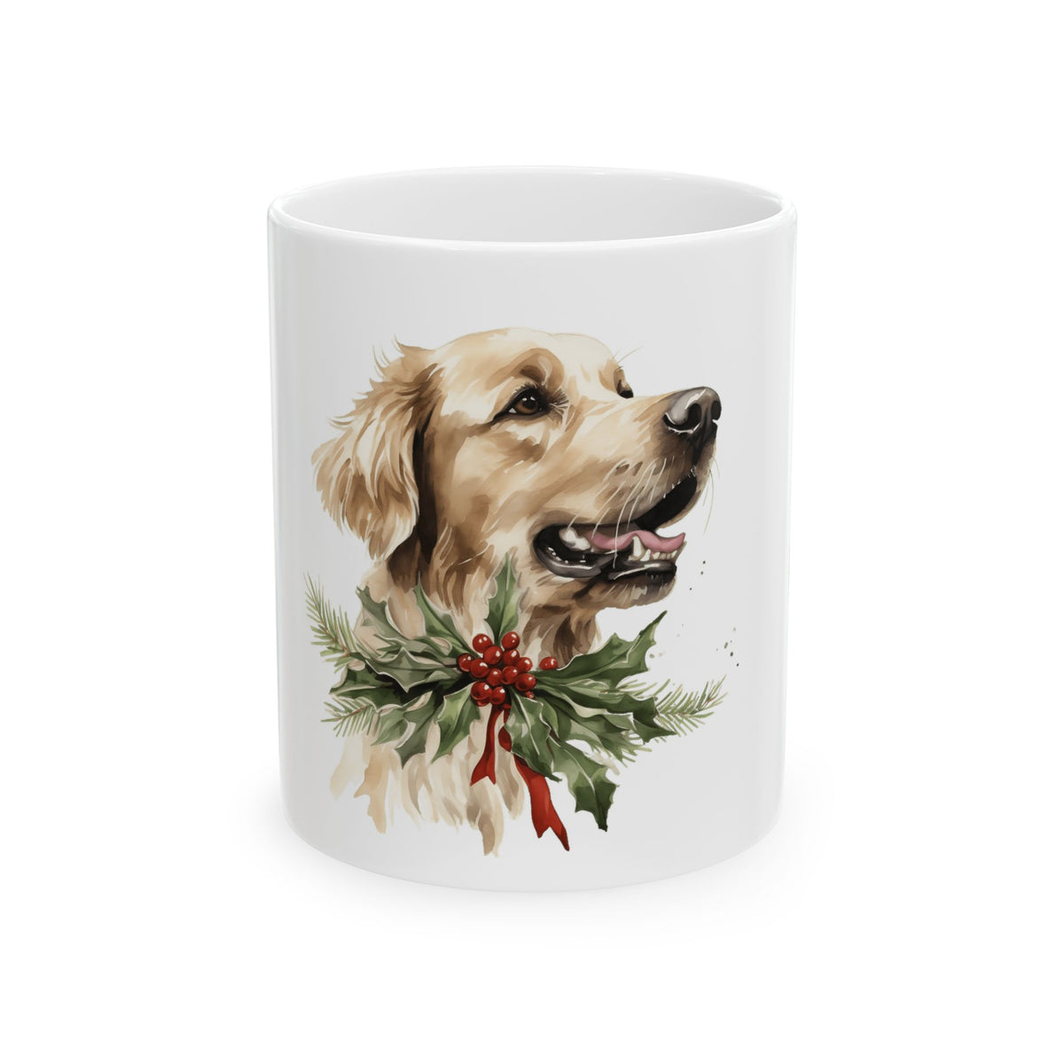 Golden Retriever Holiday Mug — Festive Dog Coffee Cup 11oz  Item #954407