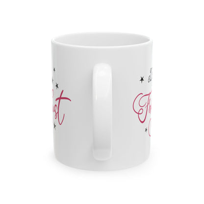 Fairy Godmother Mug — "Dog Mom by Day, Fairy Godmom by Night" Ceramic Coffee Cup 11oz   Item #54589