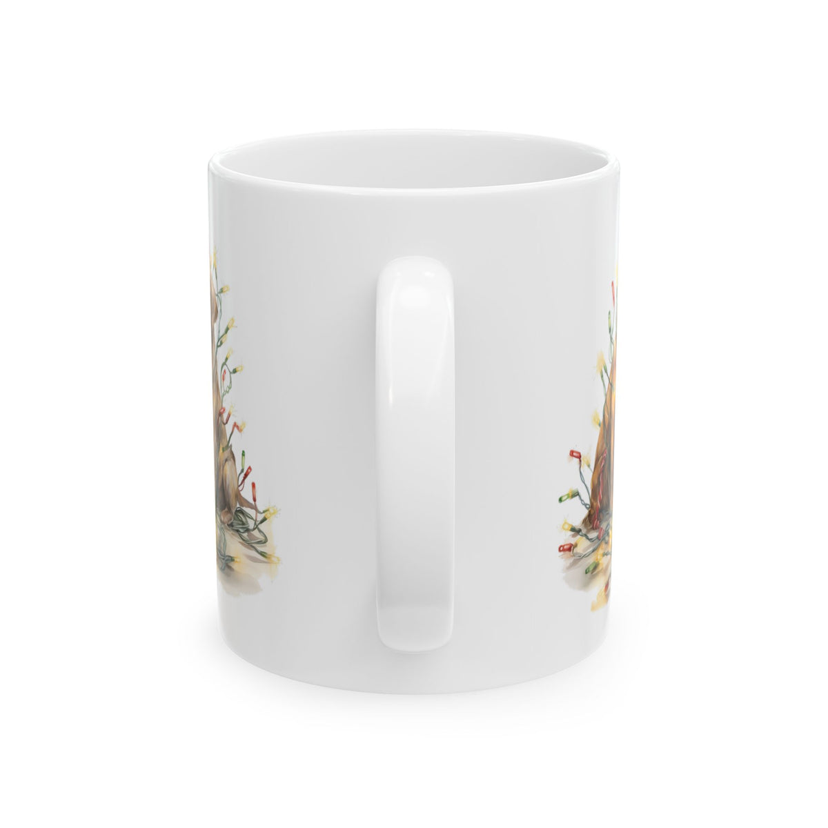 Christmas Labrador Playing With Lights Ceramic Mug 11oz  Item #374998