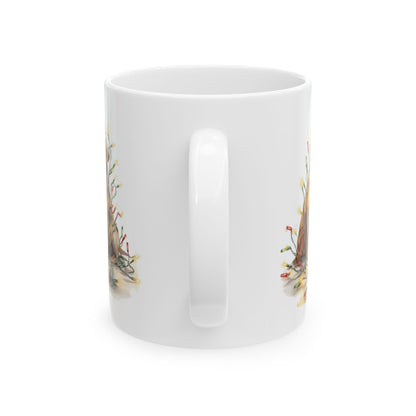 Christmas Labrador Playing With Lights Ceramic Mug 11oz  Item #374998