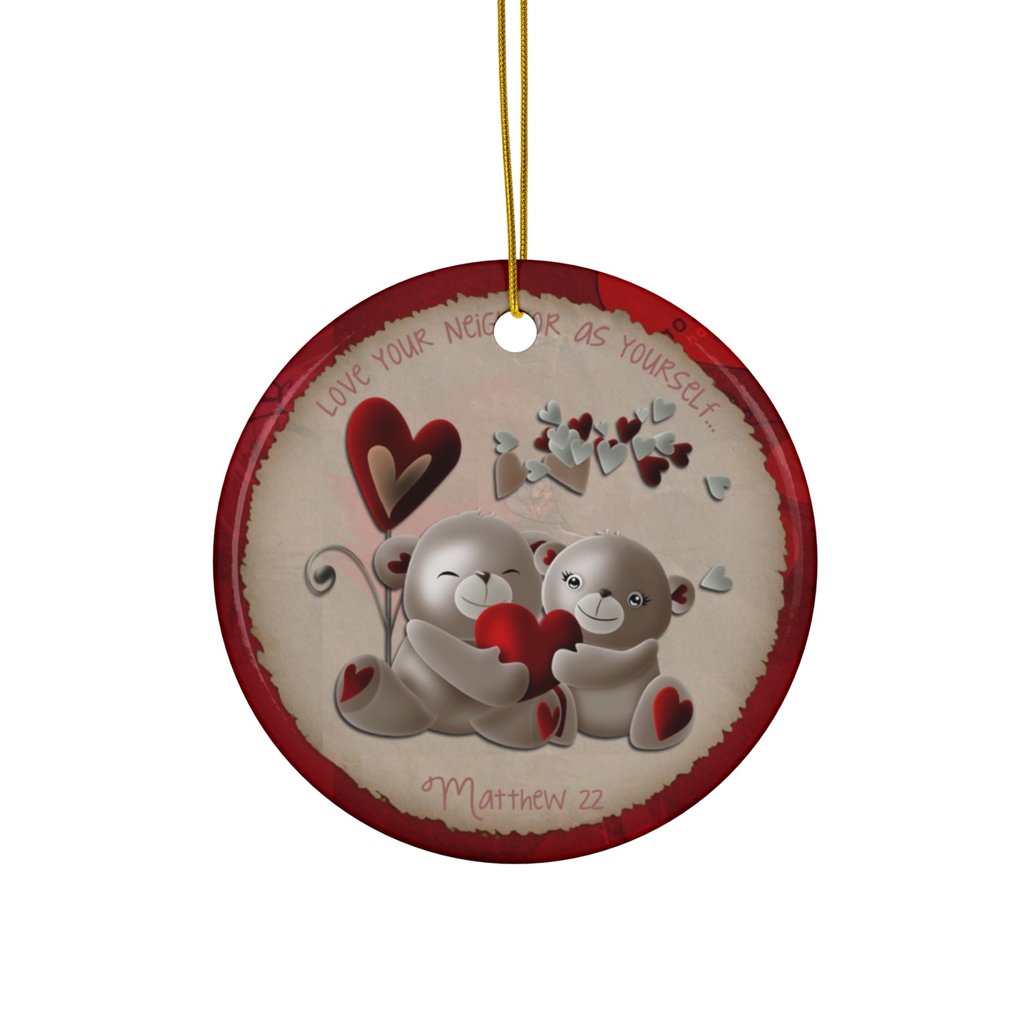 Bear Ceramic Disc Ornament     Item #769388