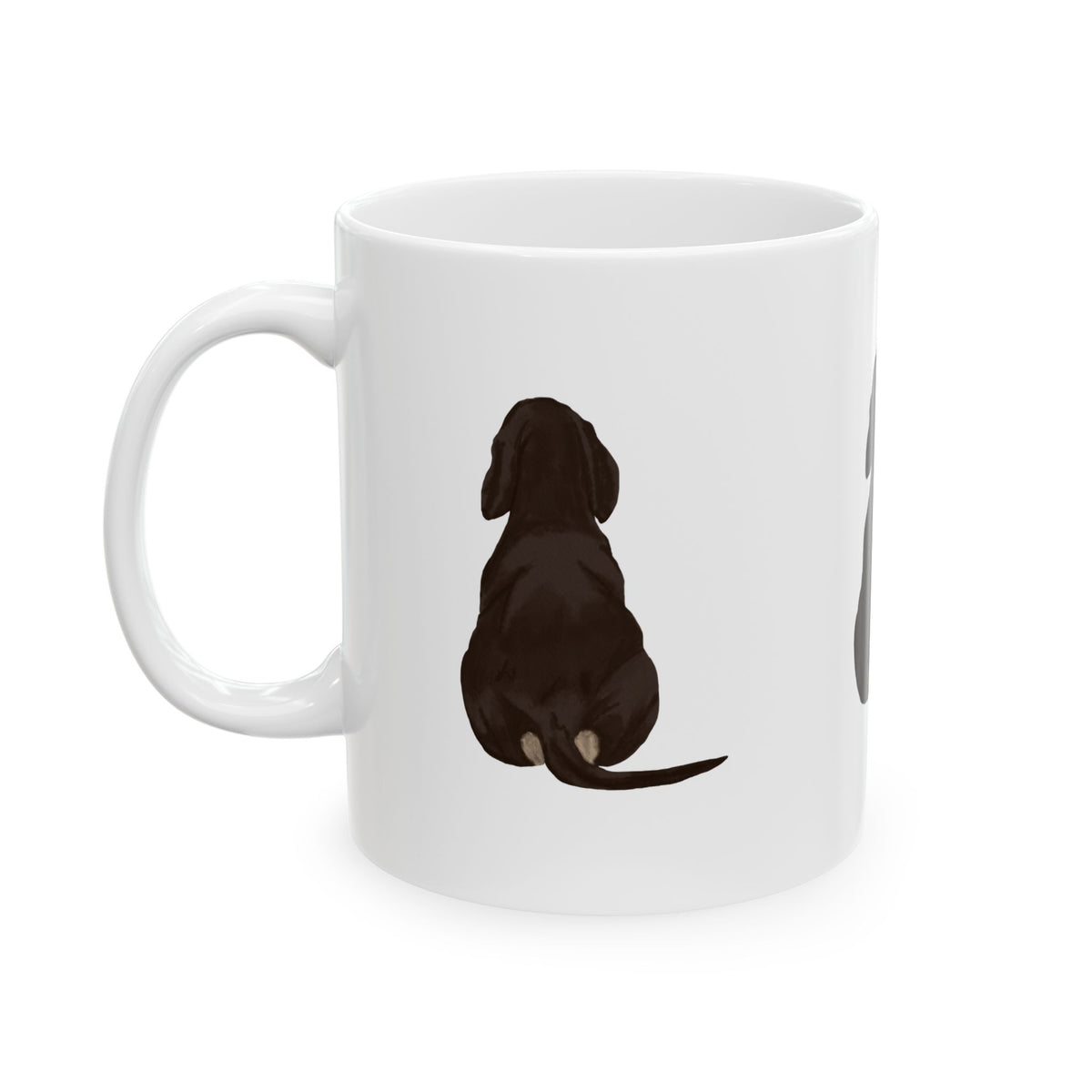 Dachshund Back View Ceramic Mug – Cute Wiener Dog Coffee Cup 11oz    Item #166768
