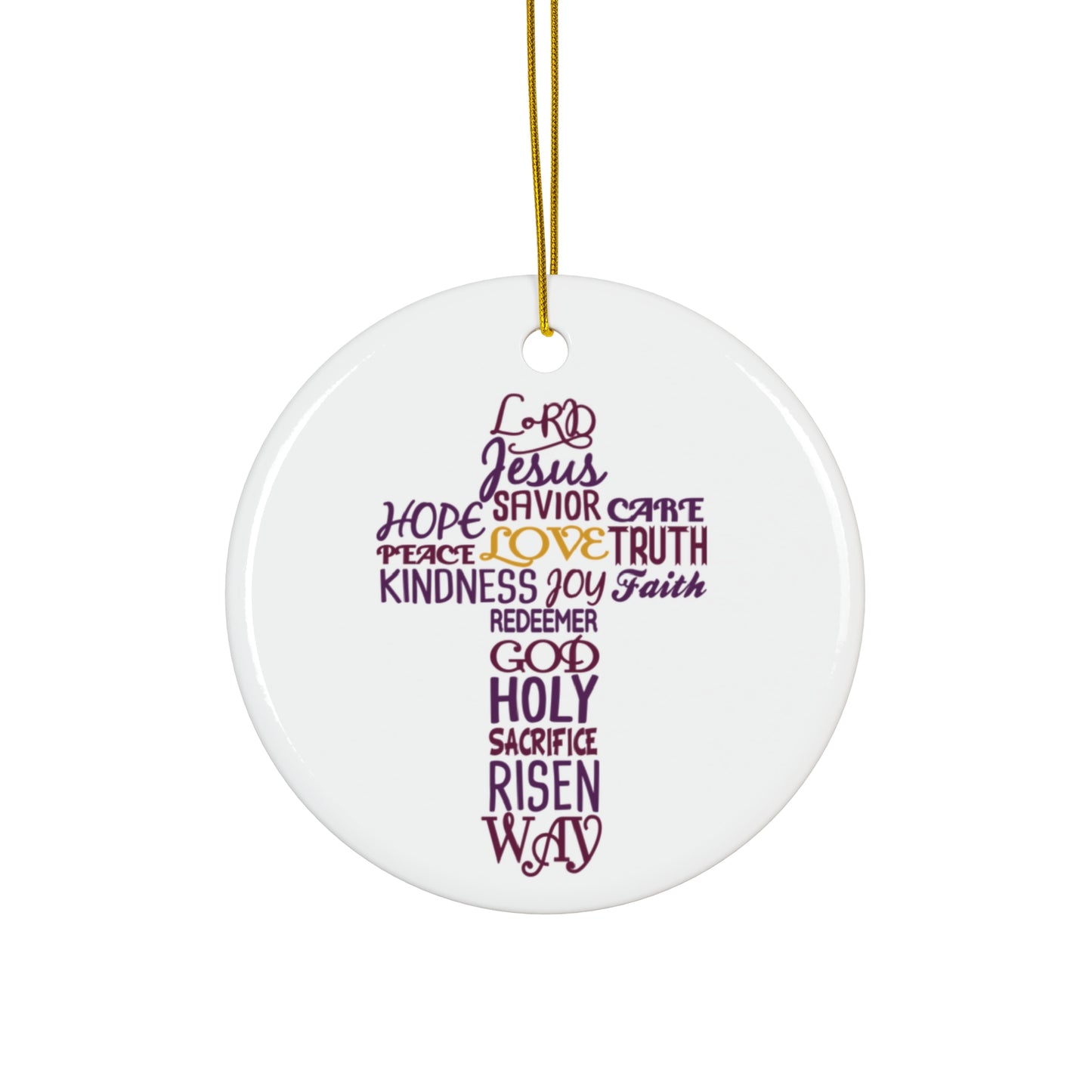 Lord Jesus Ceramic Disc Ornament        Item #308114