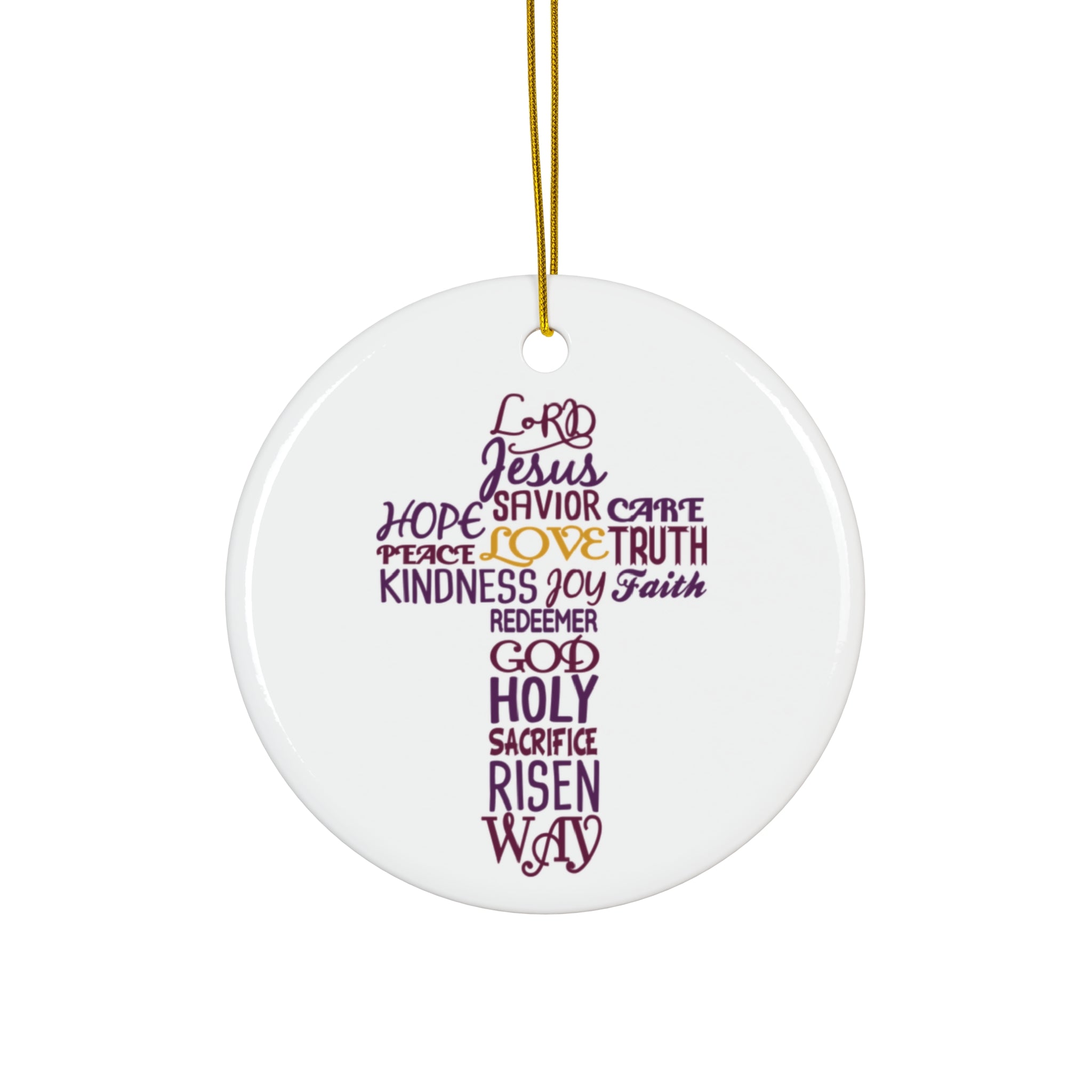 Lord Jesus Ceramic Disc Ornament        Item #308114