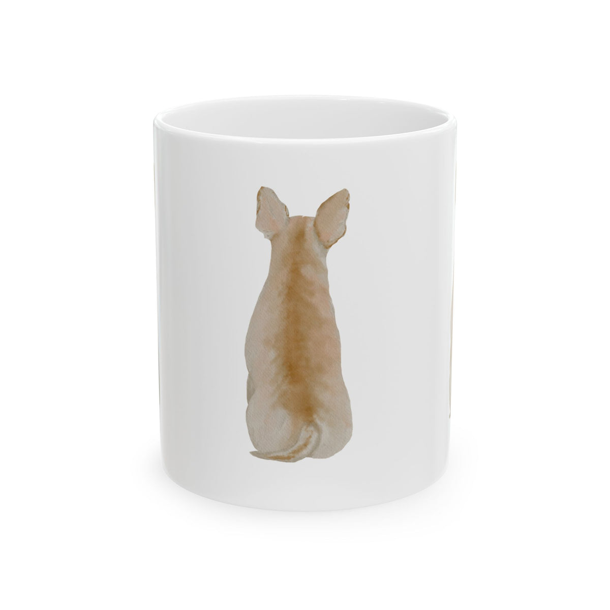Dog Silhouette Mug – Back View Ceramic Coffee Cup 11oz    Item #405955