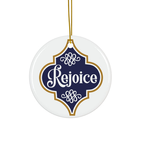 Rejoice Ceramic Disc Ornament      Item #4505171