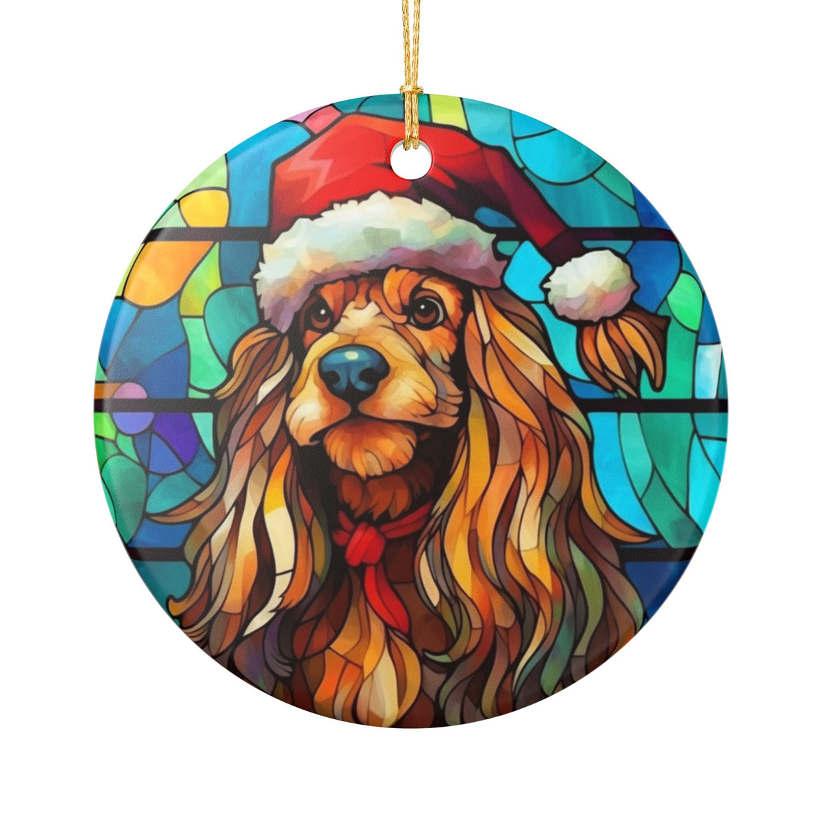 Christmas Dog Ceramic Ornament    Item #465146