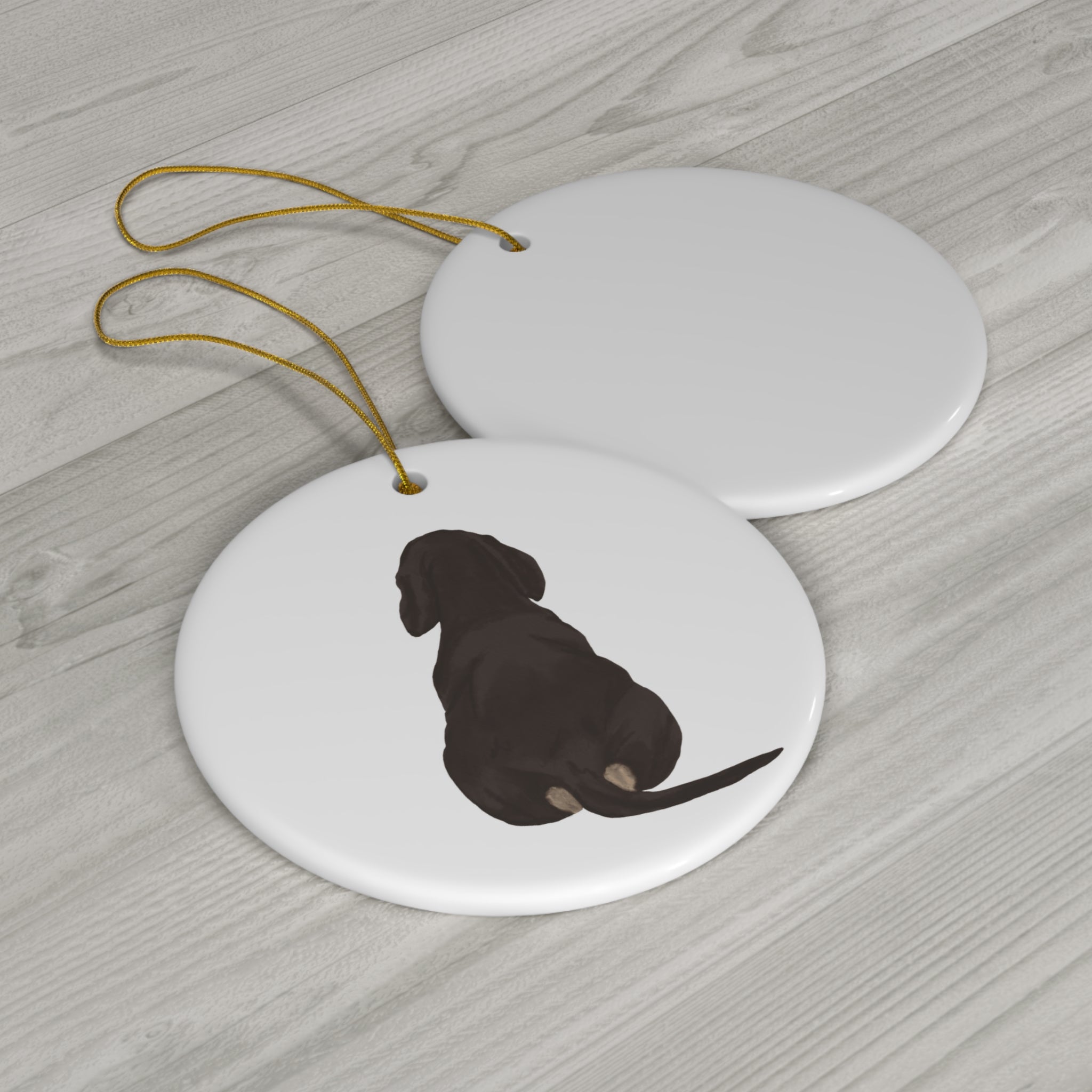 Dog Ceramic Disc Ornament          Item #7142215