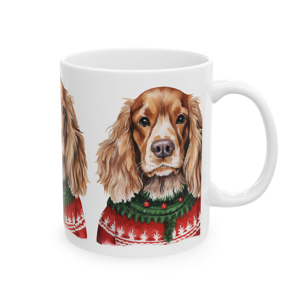 Cocker Spaniel Christmas Mug — Festive Dog Holiday Coffee Cup 11oz   Item #631885