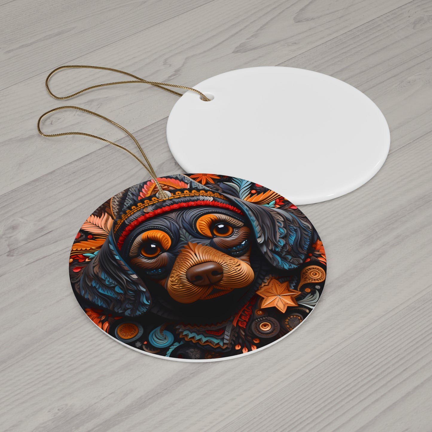 Dog Ceramic Disc Ornament           Item #7721593