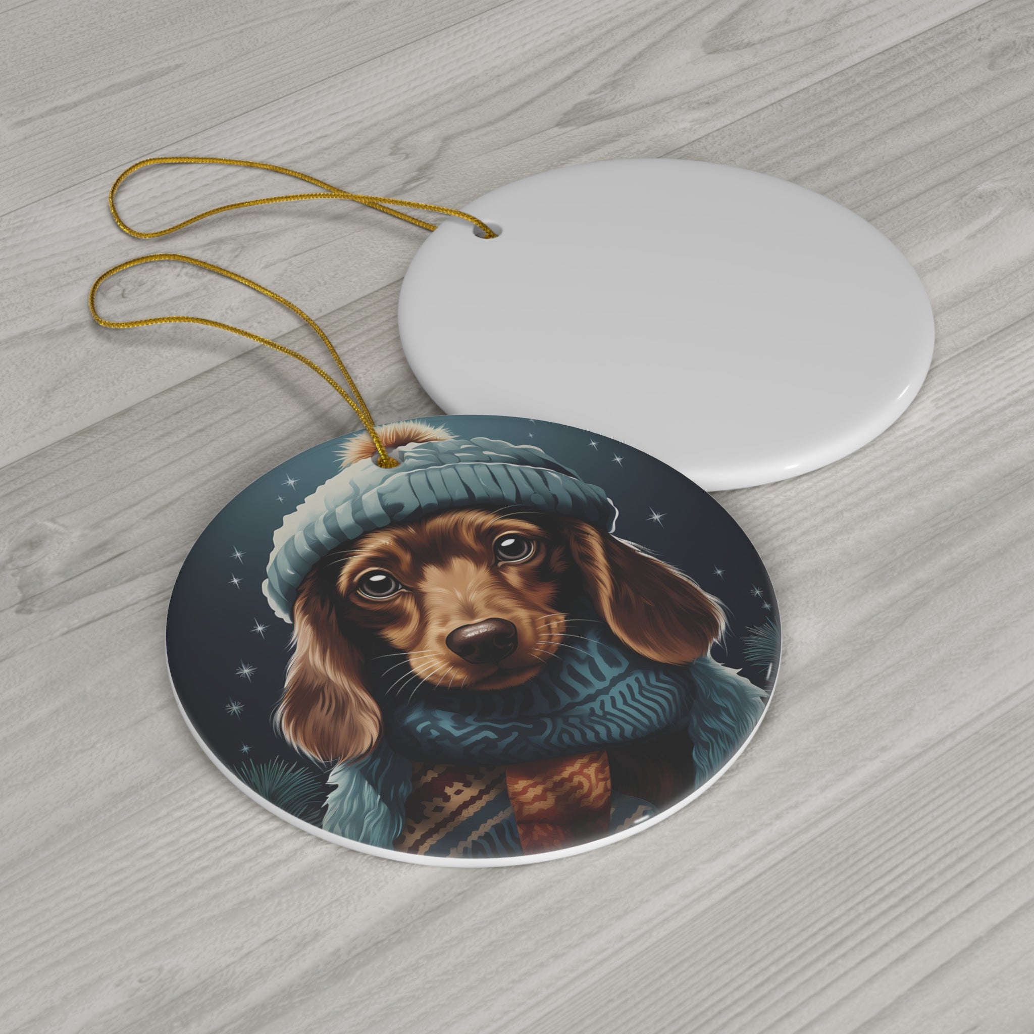 Dog Ceramic Disc Ornament           Item #8902563