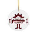 Santa's Toy Workshop Ceramic Disc Ornament         Item #2116873