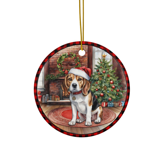 Ceramic Ornament - Beagle Christmas Dog       Item #6057723