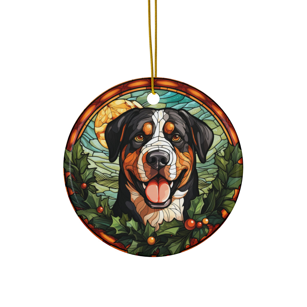 Greater Swiss Mountain Dog Ceramic Disc Ornament                  Item #3896949