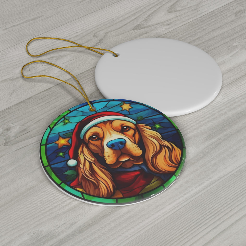 Dog Ceramic Disc Ornament            Item #769259
