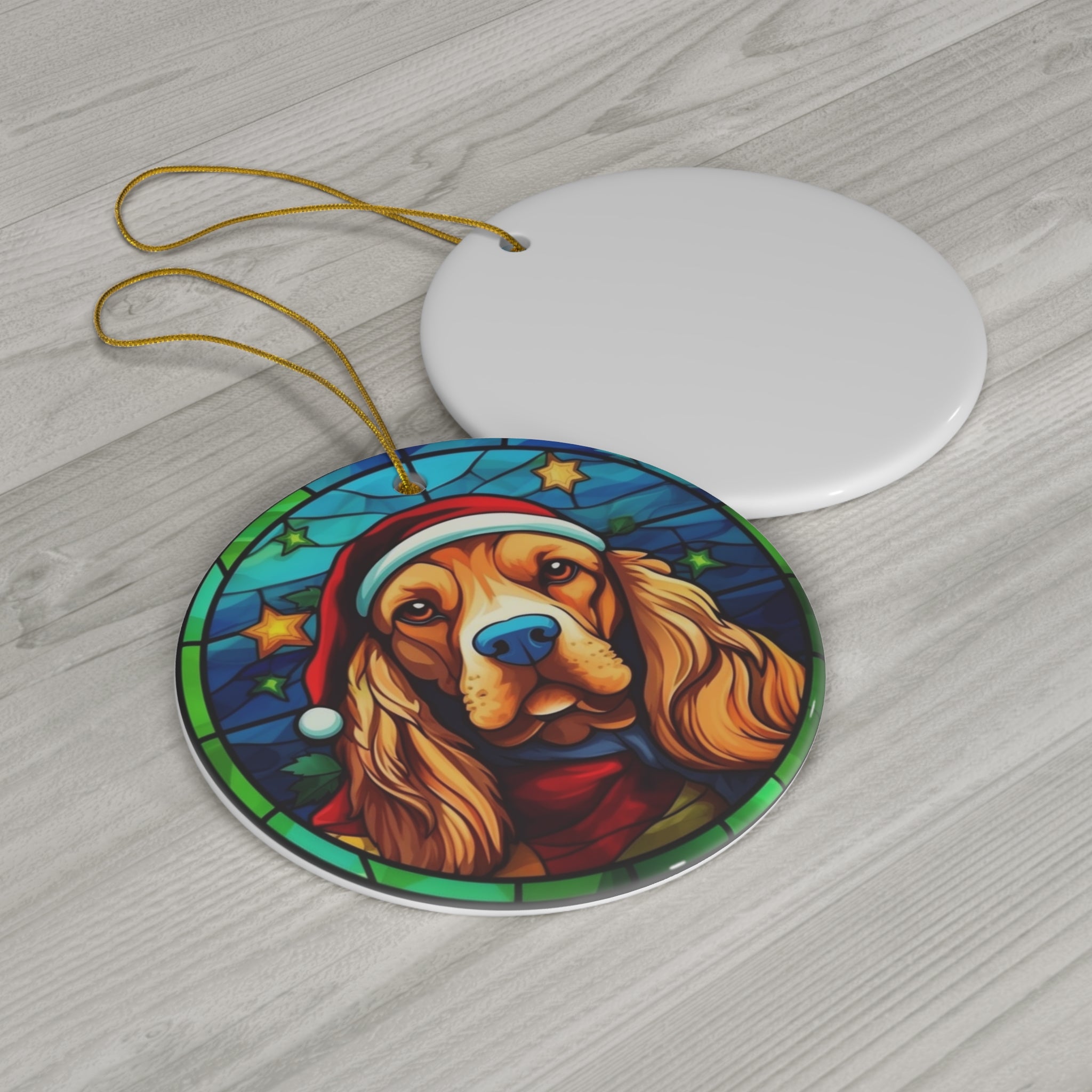 Dog Ceramic Disc Ornament            Item #769259