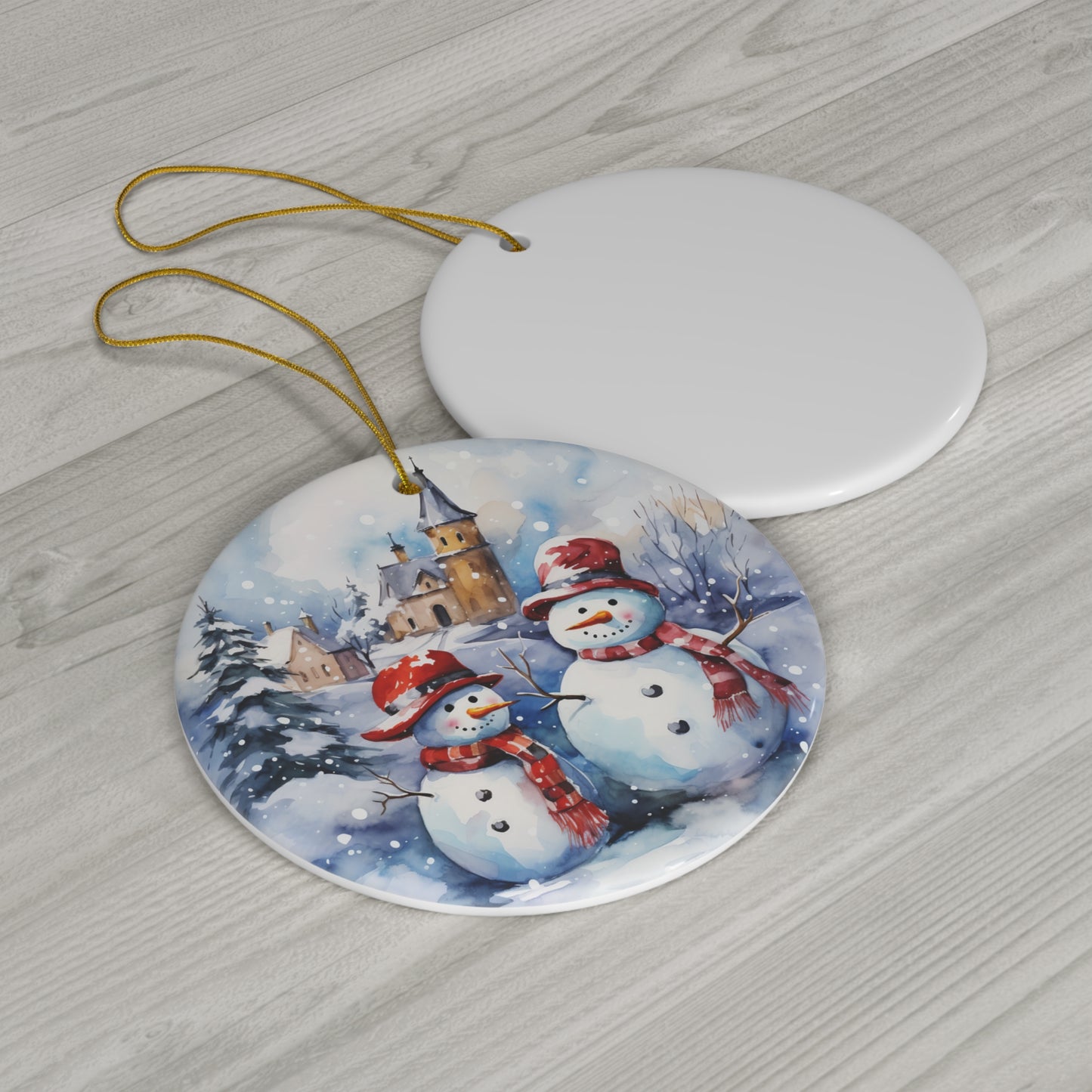 Ceramic Ornament - Snowman     Item #7186373