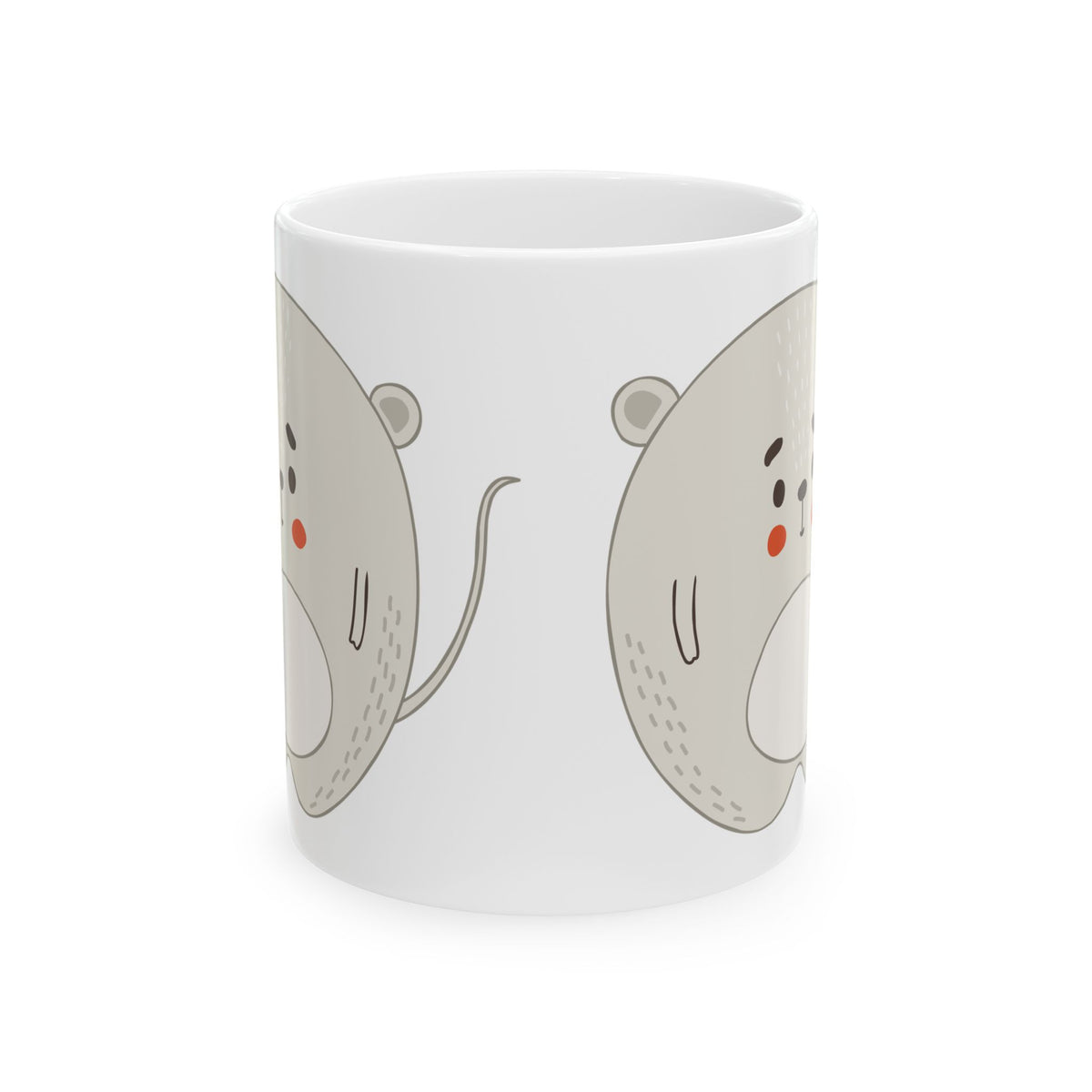 Cute Mouse Ceramic Mug — Whimsical Animal Coffee Cup, Gift for Kids & Animal Lovers  11oz   Item #841019