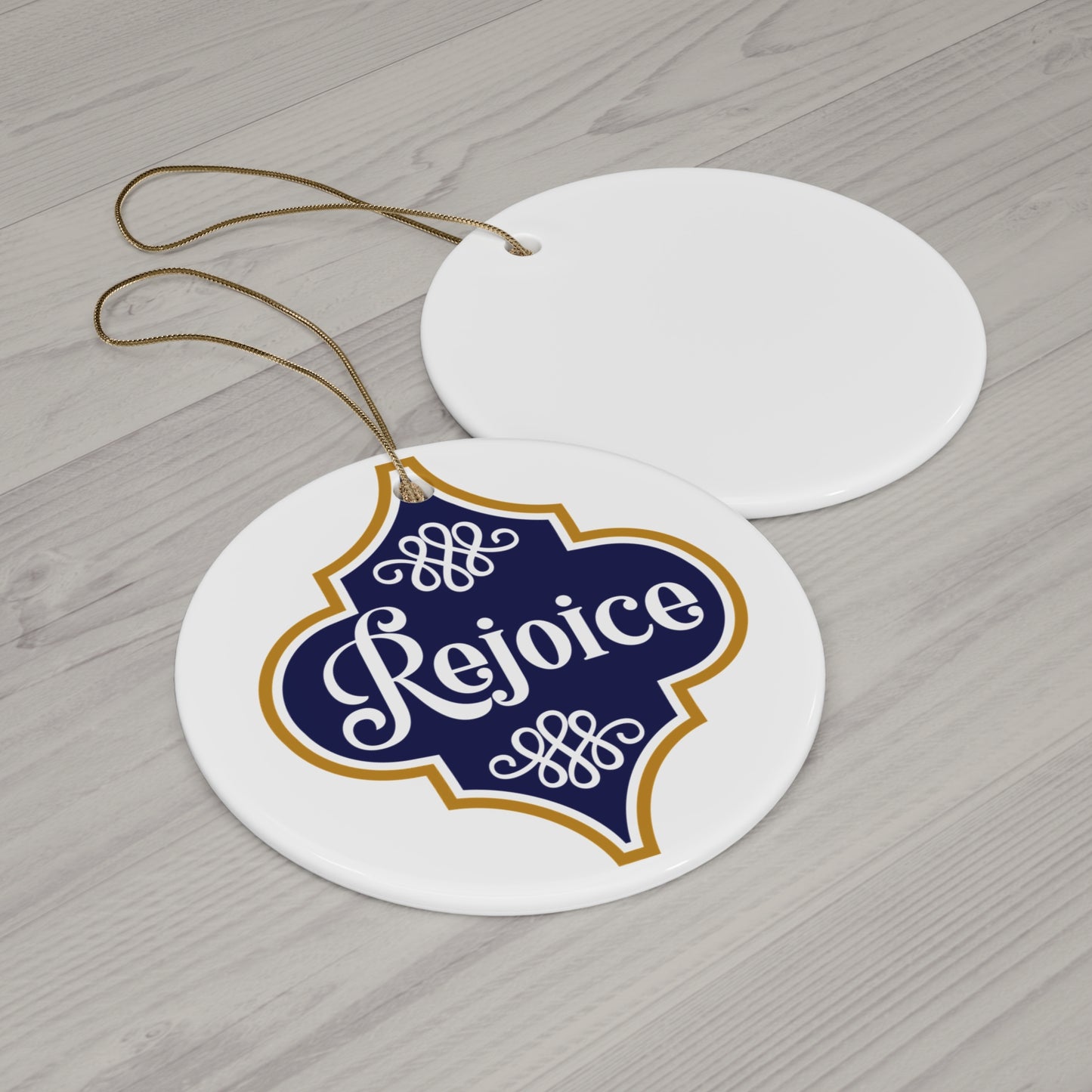 Rejoice Ceramic Disc Ornament      Item #4505171