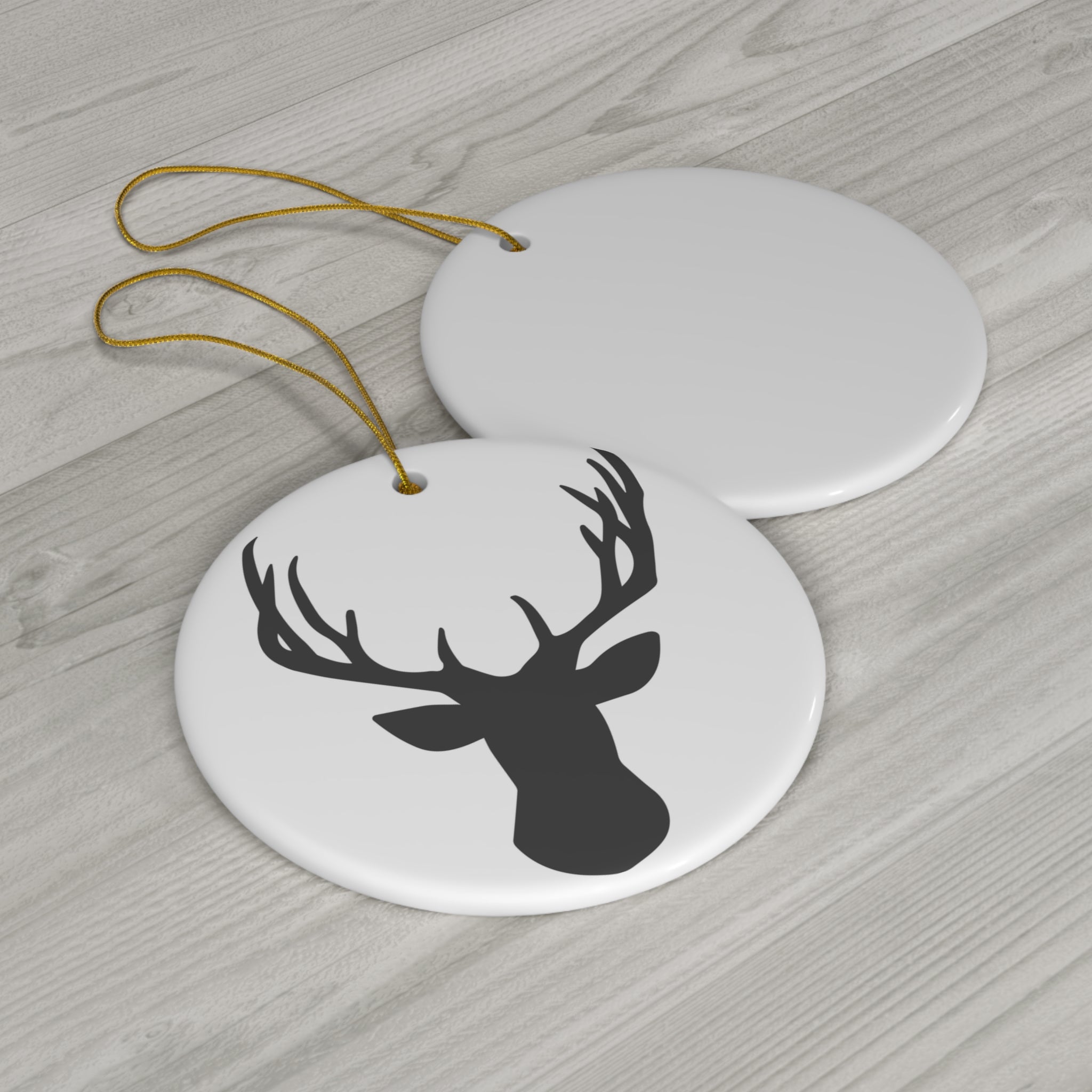 Deer Ceramic Disc Ornament        Item #3151472 - Buckshot's Bargain Barn