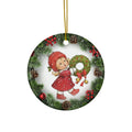 Xmas Kid Ceramic Disc Ornament             Item #4820591 - Buckshot's Bargain Barn