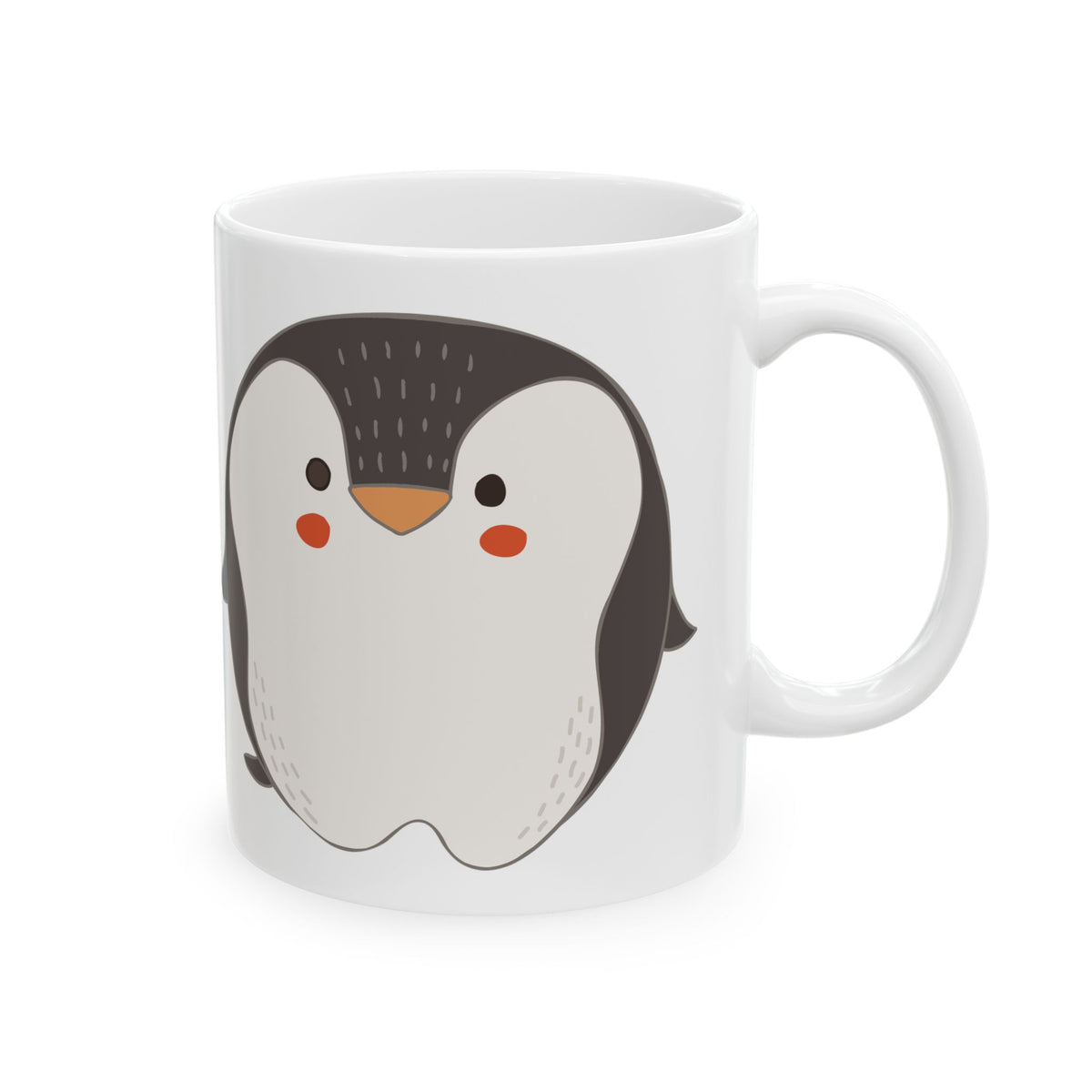 Cute Penguin Ceramic Mug — Adorable Winter Coffee Cup  11oz   Item #1462