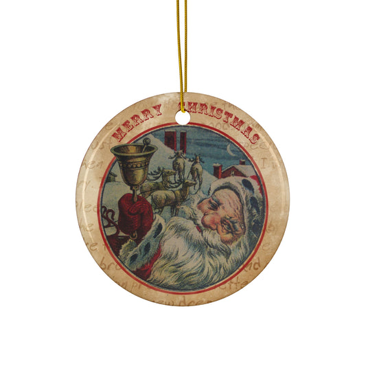 Santa Ceramic Disc Ornament        Item #8892271