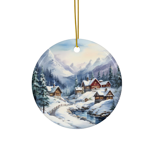 Ceramic Ornament - Christmas Scene       Item #5576733