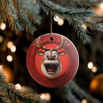 Funny Reindeer Christmas Ornament   Item #858388