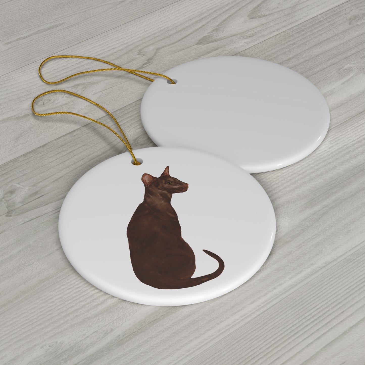 Cat Ceramic Disc Ornament         Item #9728575