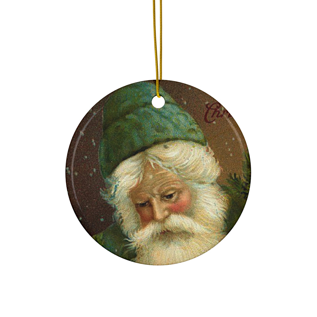 Santa Ceramic Disc Ornament          Item #9790838