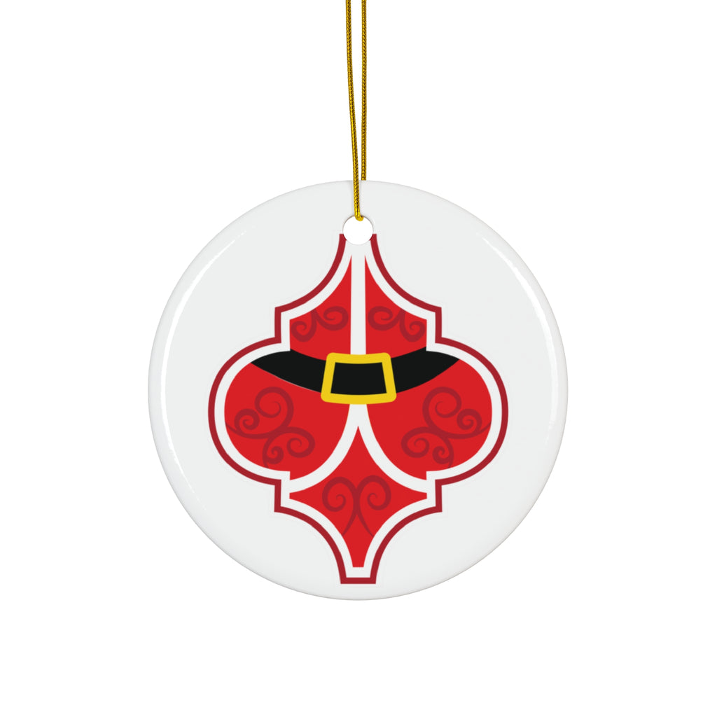 Santa Ceramic Disc Ornament      Item #2025096